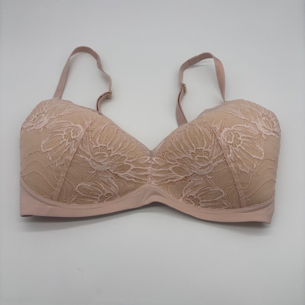 Soma Lightly‎ Lined Wireless Lace Bra Nude Tan 34DD